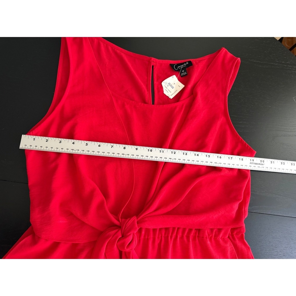 Connected Apparel Jumpsuit Womens Size 16 Red Sleeveless One-Piece Holiday Party - Picture 9 of 13